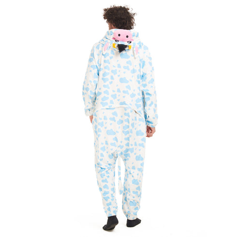 Snuggs Blanket Animal Onesie Light blue Cow